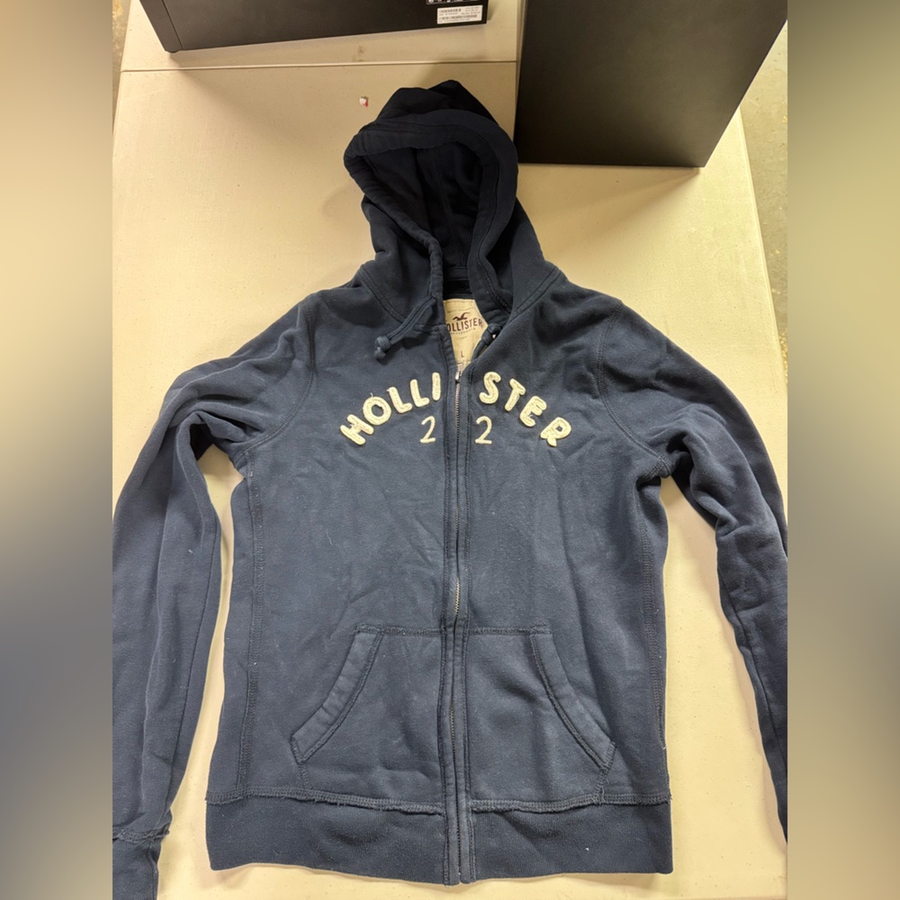 Hollister Dark Blue Zip-Up Hoodie